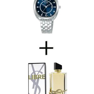 ALBA  ladies's Active hand Watch Stalinless steen strap AH7BH3X + Gift Yves Saint Laurent Libre EDP 90ml